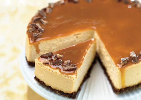 Toffee crunch caramel cheesecake