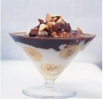 Toffee-fudge bananas with toasted nuts