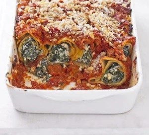 Tofu & spinach cannelloni 