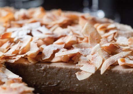 Tofu and banana cheesecake