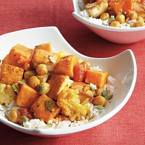 Tofu and chickpea curry