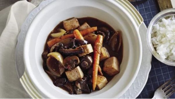 Tofu and mushroom stew