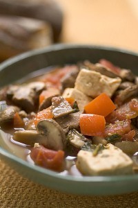 Tofu and mushrooms Marsala