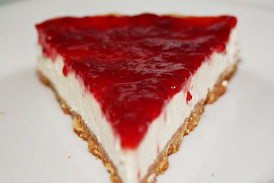 Tofu and strawberry tart