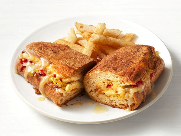 Tofu Cuban sandwiches with jicama sticks