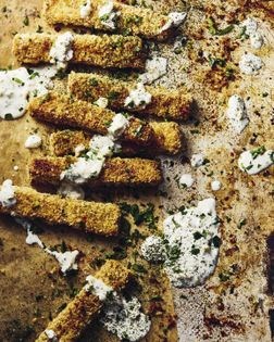 Tofu fish sticks with tartar sauce