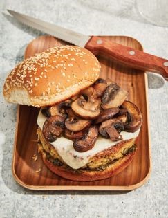 Tofu-mushroom burgers