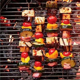 Tofu ratatouille kebabs