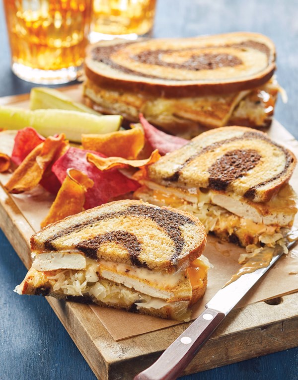 Tofu reuben sandwiches