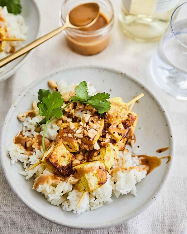 Tofu satay bowls