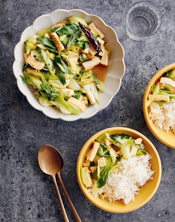 Tofu with bok choi