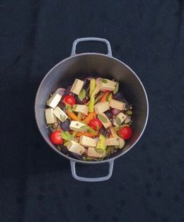 Tofu with Thai vegetables