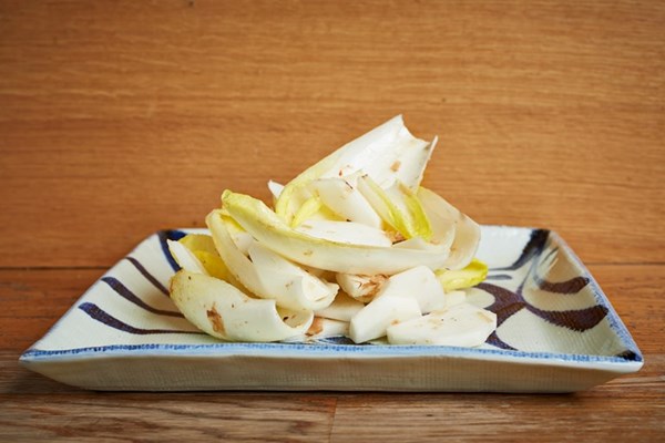 Tokyo turnip, chicory and bonito salad