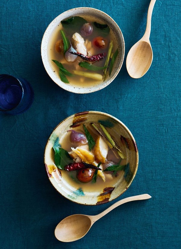 Tom klong-smoked fish soup
