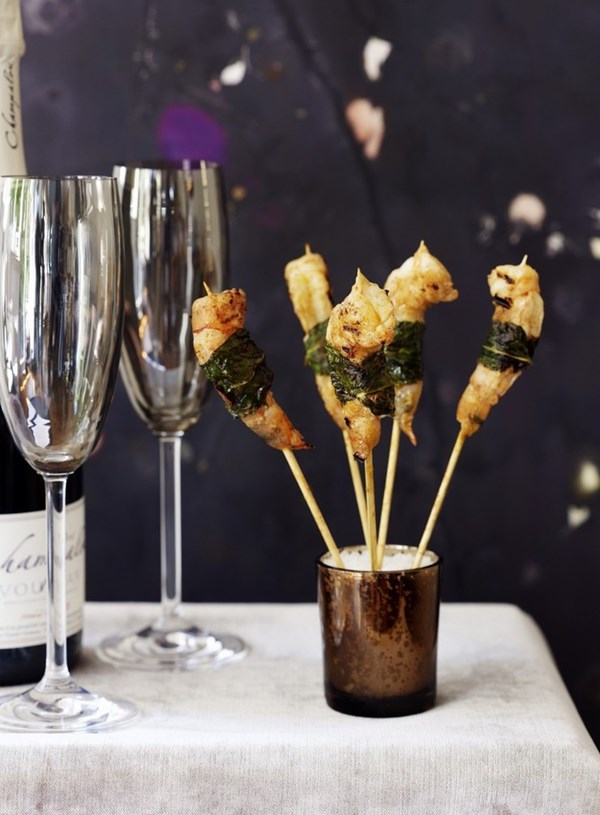 Tom yum prawns