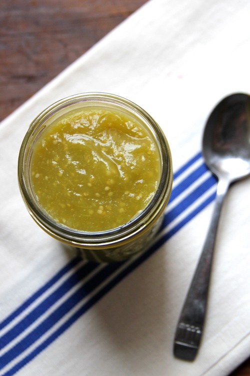 Tomatillo and roasted green chile ketchup