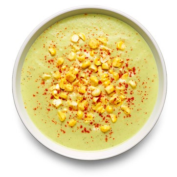 Tomatillo, avocado and orange gazpacho