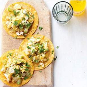 Tomatillo breakfast tacos
