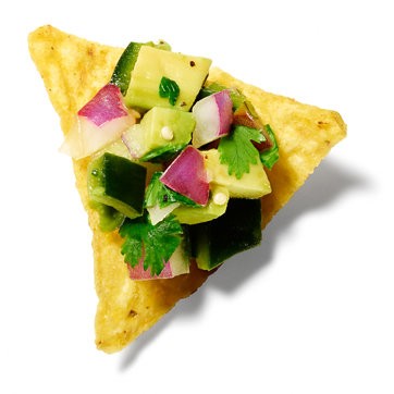 Tomatillo, poblano and avocado salsa