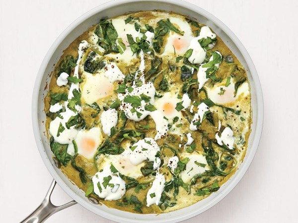 Tomatillo shakshuka 