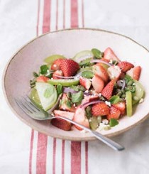 Tomatillo-strawberry salad
