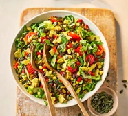 Tomato & black bean taco salad
