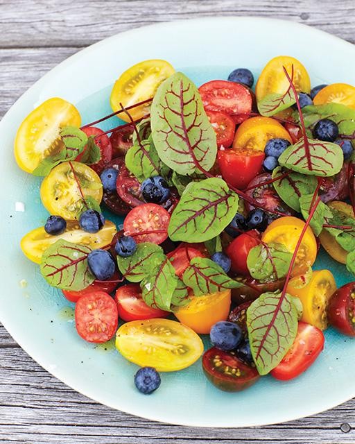 Tomato & blueberry salad