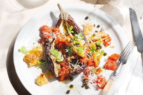 Tomato & crispy caper eggplants