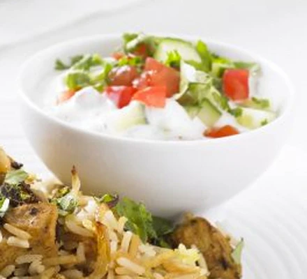 Tomato & cucumber raita