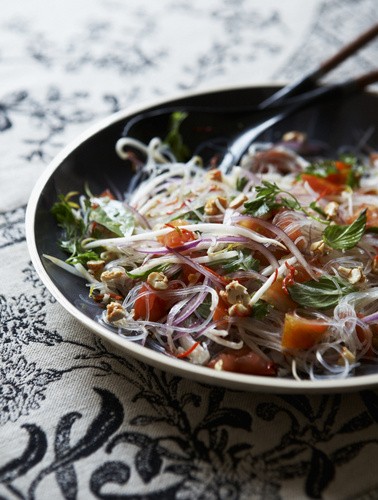 Tomato & glass noodle salad