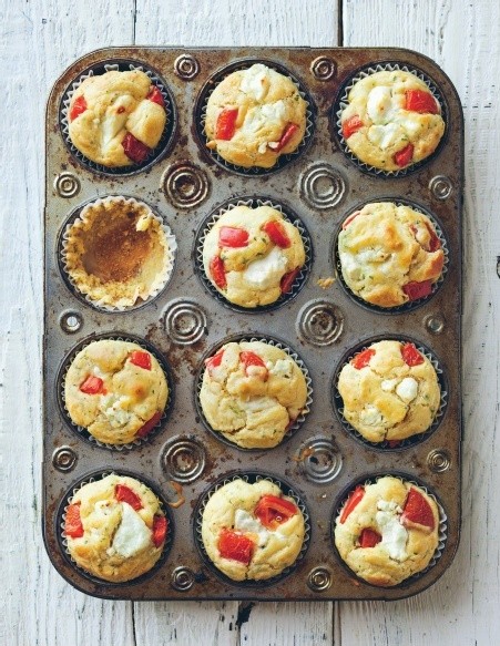 Tomato & goat cheese muffins