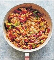 Tomato & grilled vegetable orzo