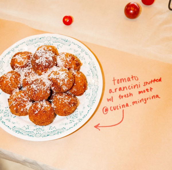 Tomato & mozzarella arancini