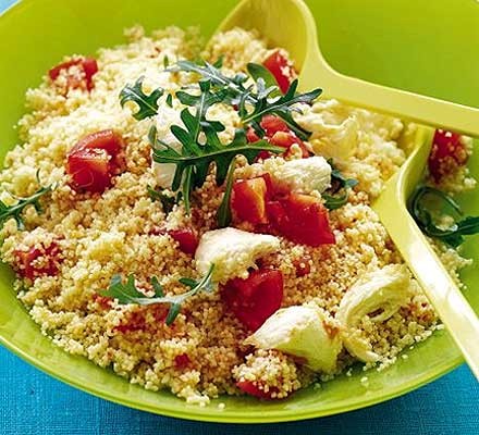 Tomato & mozzarella couscous salad