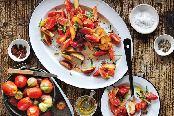 Tomato & plum salad with tarragon