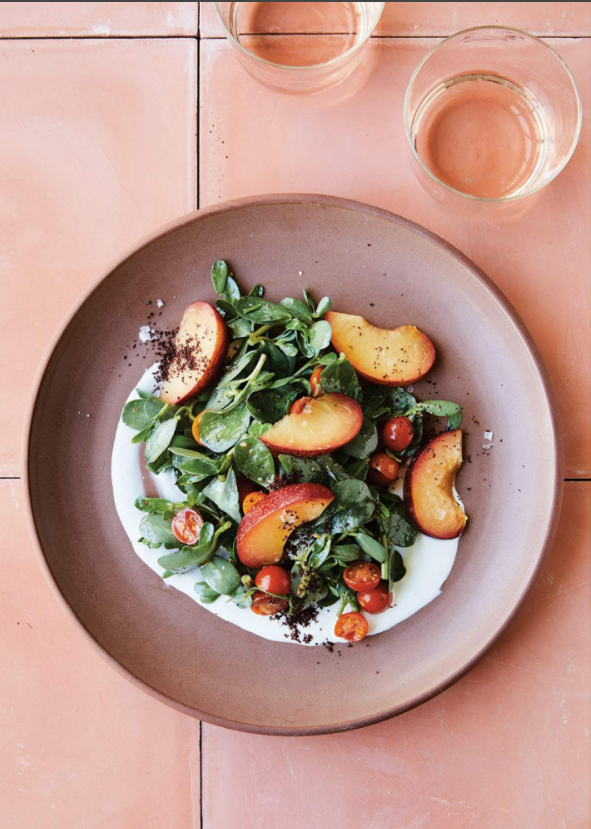 Tomato & plum with sumac vinaigrette