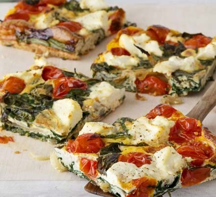Tomato & spinach frittata