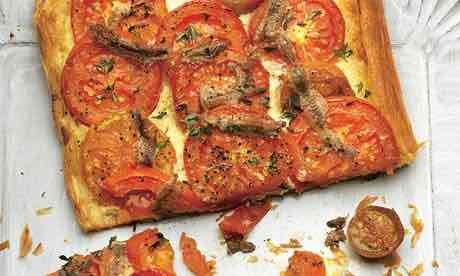 Tomato and almond tart