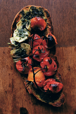 Tomato and basil bruschetta