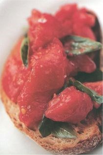 Tomato and basil bruschetta