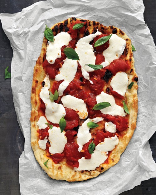 Tomato and basil pizza