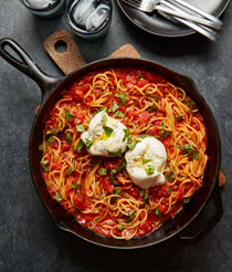 Tomato and burrata pasta