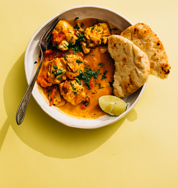 Tomato and coconut fish curry