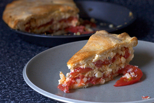 Tomato and corn pie