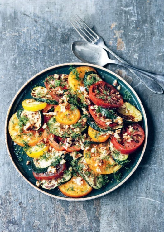 Tomato and courgette salad