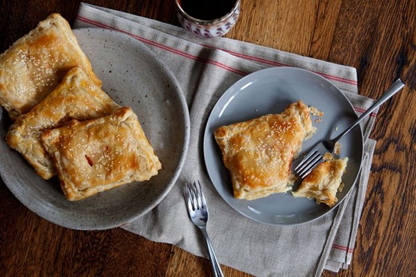 Tomato and cream cheese turnovers