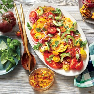 Tomato and cucumber salad