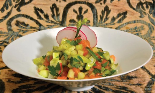 Tomato and cucumber salad, Shirazi-style (Salad-e gojeh khiar [Shirazi])