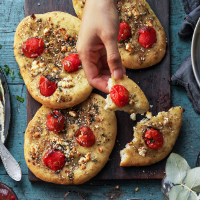 Tomato and feta flatbreads