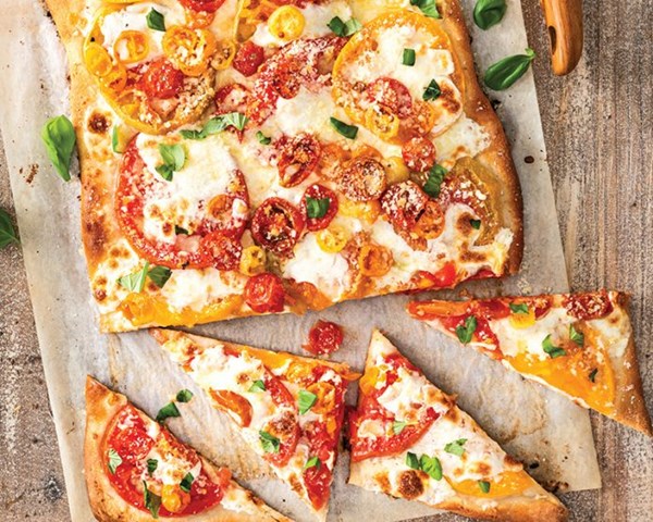 Tomato and herb flatbread